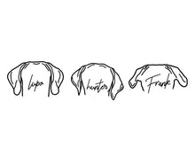 Load image into Gallery viewer, Personalized Pet Ears Line Art